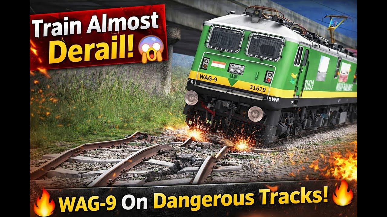 Most Dangerous Bumpy Track Ride 🚆💥 | WAG-9H Extreme Train Simulator | Extreme Railway Challenge