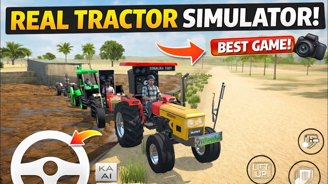 Indian tractor stuck in mud JCB Swaraj Old Tractor Rescue the farming ? Tractor #gaming  #tractor