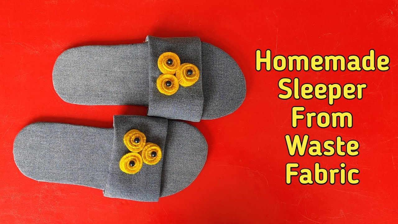 Handmade Slipper/Chappal/Sandals Making At Home/No Sew Easy Homemade Slipper/