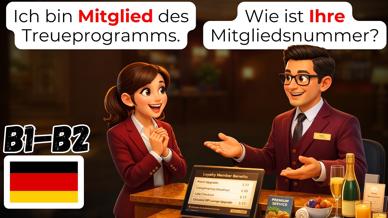 🇩🇪 Выучите немецкий за 25 минут: 60+ фраз для бронирования отеля, которые вам нужны (B1-B2)