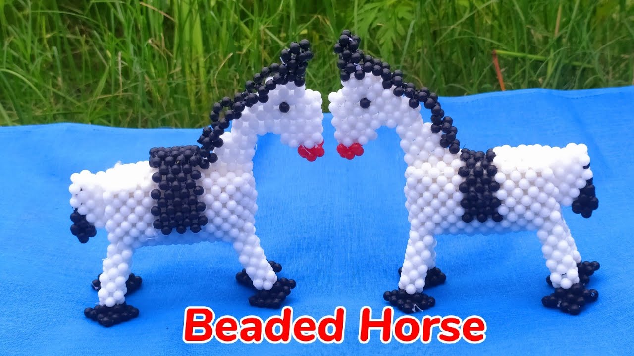 DIY Easy Beaded Horse making | How to make moti horse at home | मोती का घोड़ा | Beads Horse | Craft