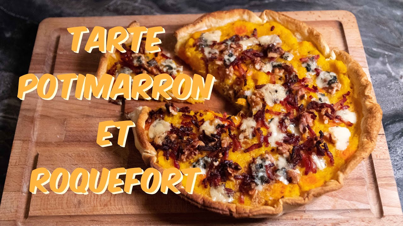Tarte potimarron et roquefort