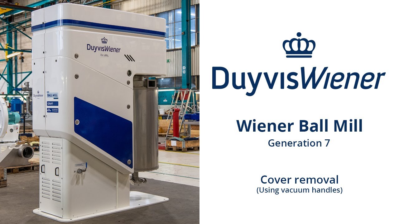Wiener Ball Mill Generation 7 Cover removal (Using vacuum handles)