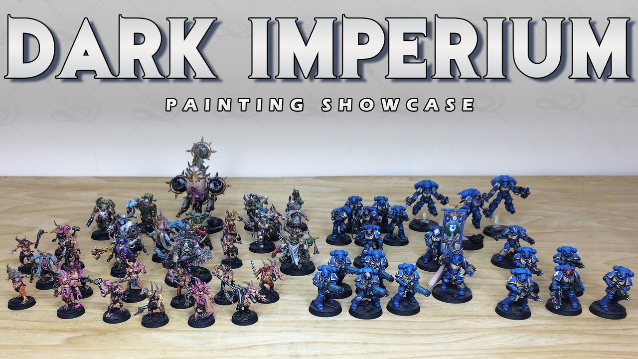 PAINTING SHOWCASE Warhammer 40k Dark Imperium Death Guard Ultramarines