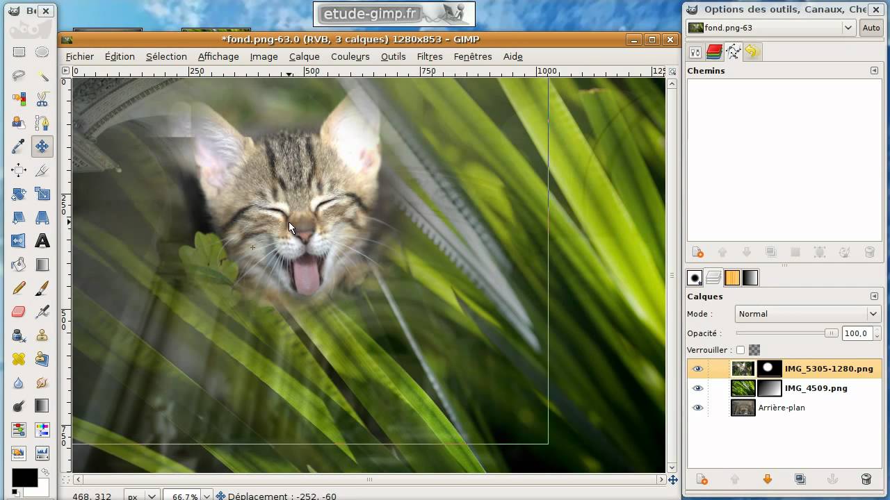 Les masques de calques avec Gimp