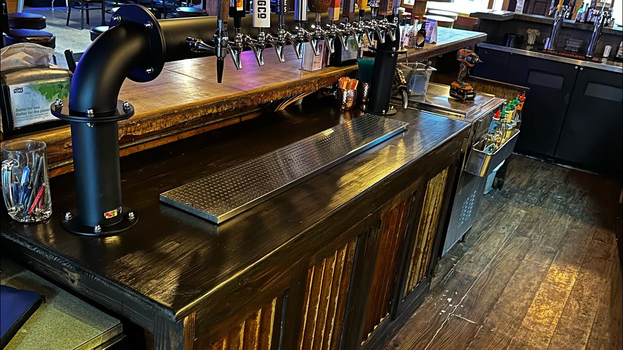 Rustic Bar made with 2x4s