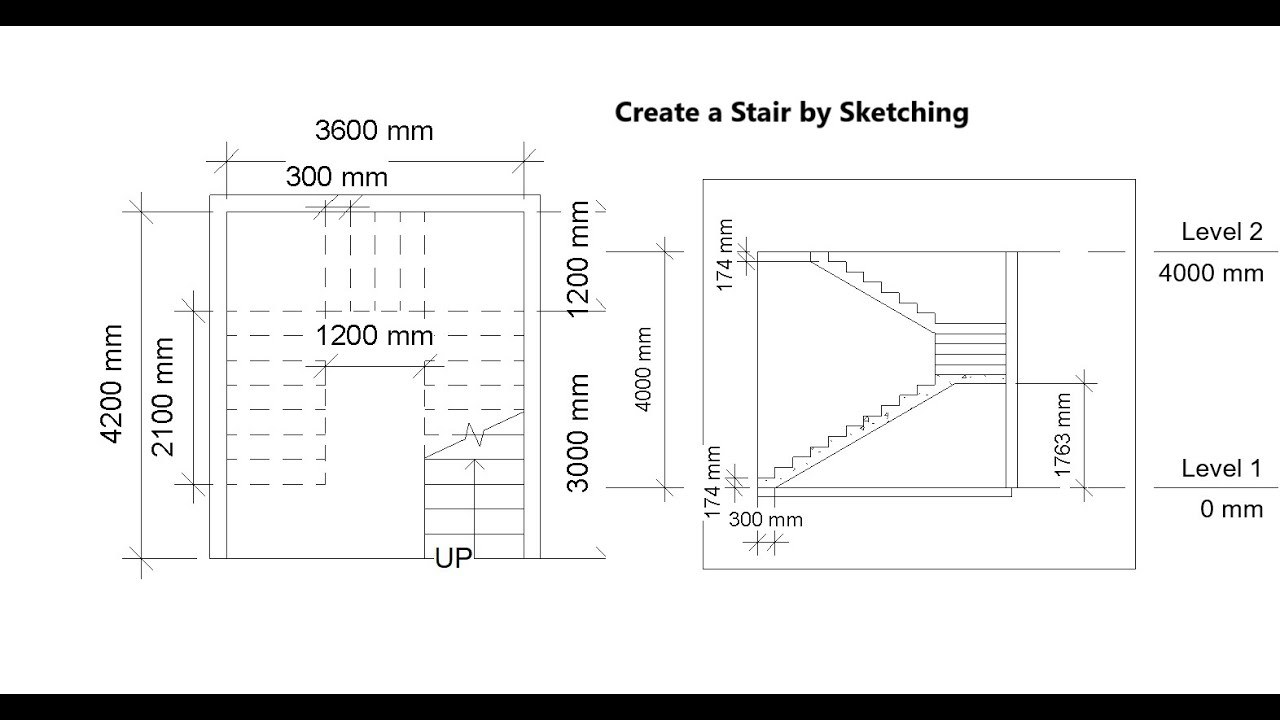 Create a Stair by Sketching- Revit Tutorial