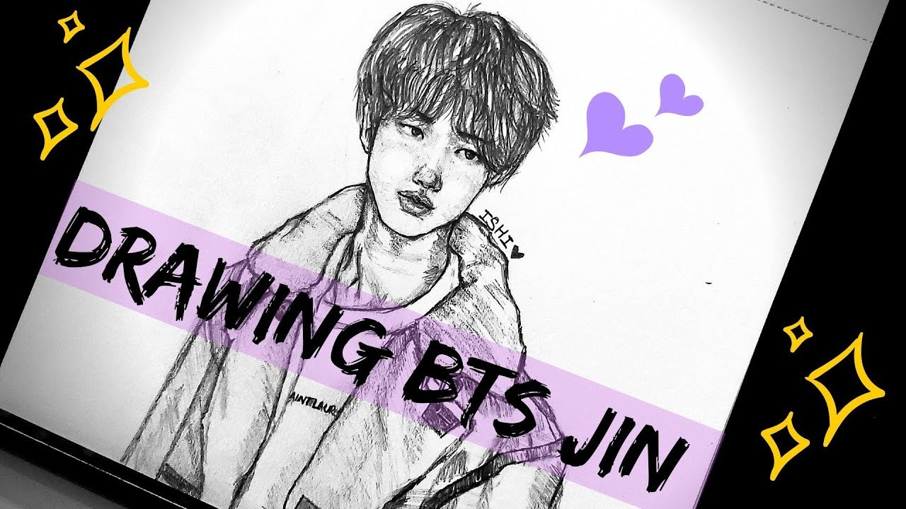 How to draw BTS tutorial step by step #1 - Jin