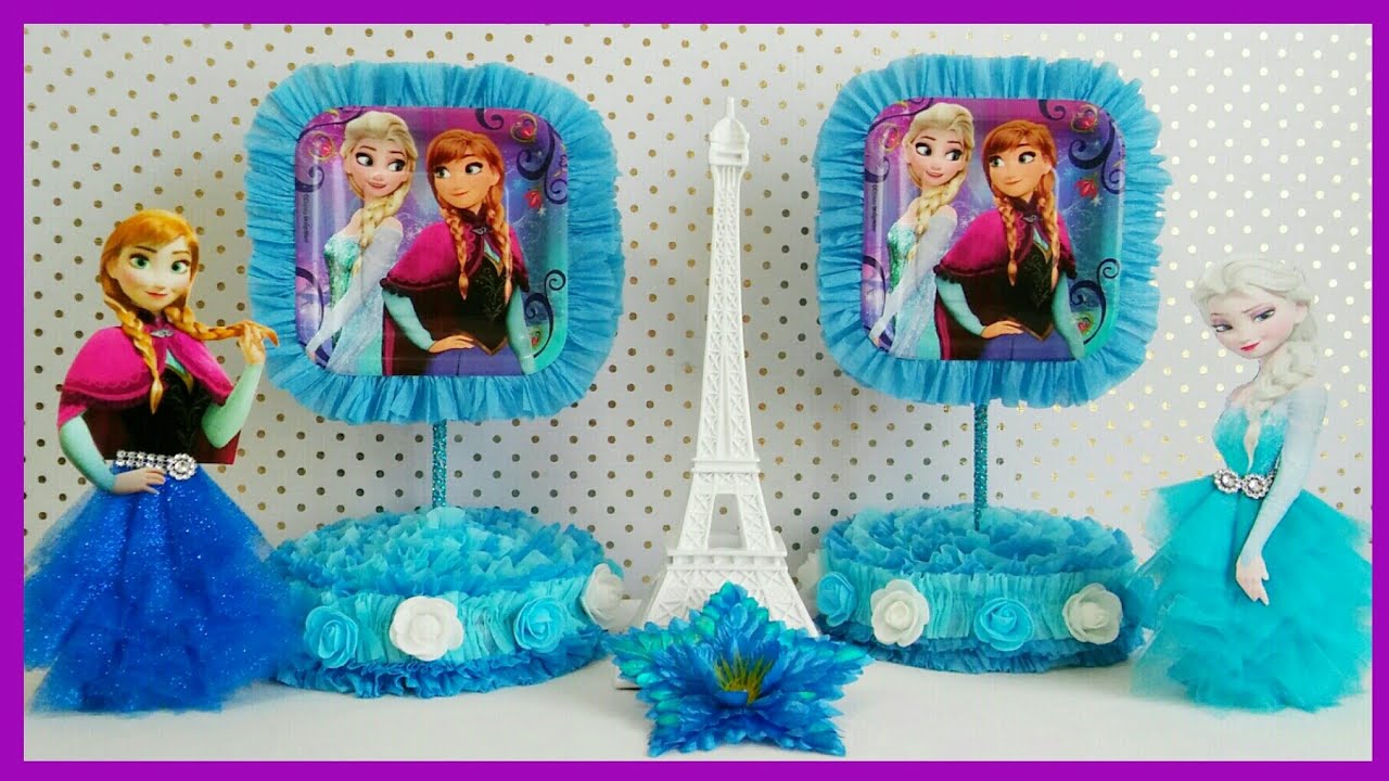 Decoracion de Frozen Usando Solo Papel Crepe