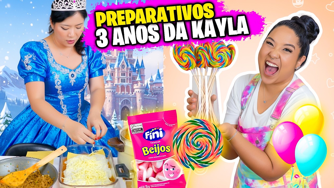 PREPARATIVOS ANIVERS&Aacute;RIO DE 3 ANOS DA KAYLA *Mundo dos doces