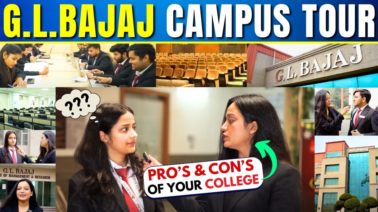 GL BAJAJ Complete Campus Tour 👉🏻 Students Revealing True Packages , College Life , Faculties ✅ #mba