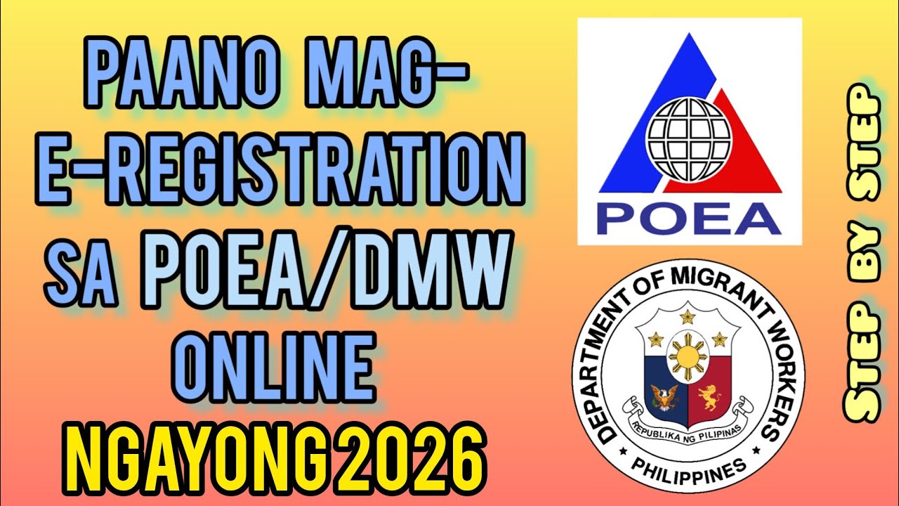 Paano Mag E-REGISTRATION sa POEA ngayong 2026 | How to E-Registration in POEA