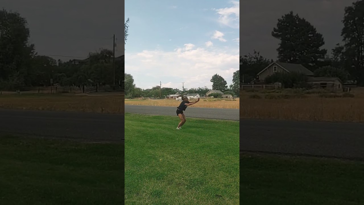 Flipping! what video should I make next? #fun #flip #Gymnastics #backflip #Roundoff #grass #yard