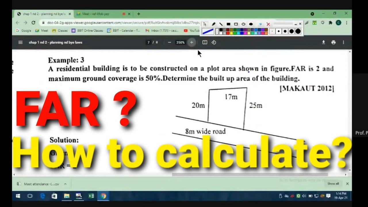 FLOOR AREA RATIO CALCULATION EXAMPLE || CONSTRUCTION PLANNING MANAGEMENT_LEC 5