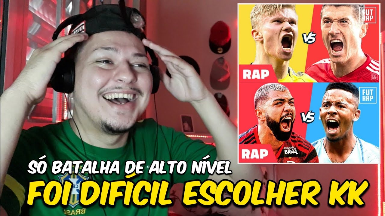 [2 EM 1] Haaland vs Lewandowski e Gabigol vs Gabriel Jesus | BATALHA DE RAP ft. FutParódias |  REACT