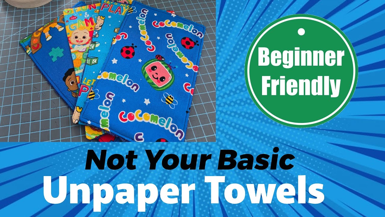 DIY Reusable Unpaper Towels / Dish Towels | Easy Beginner Sewing Tutorial 