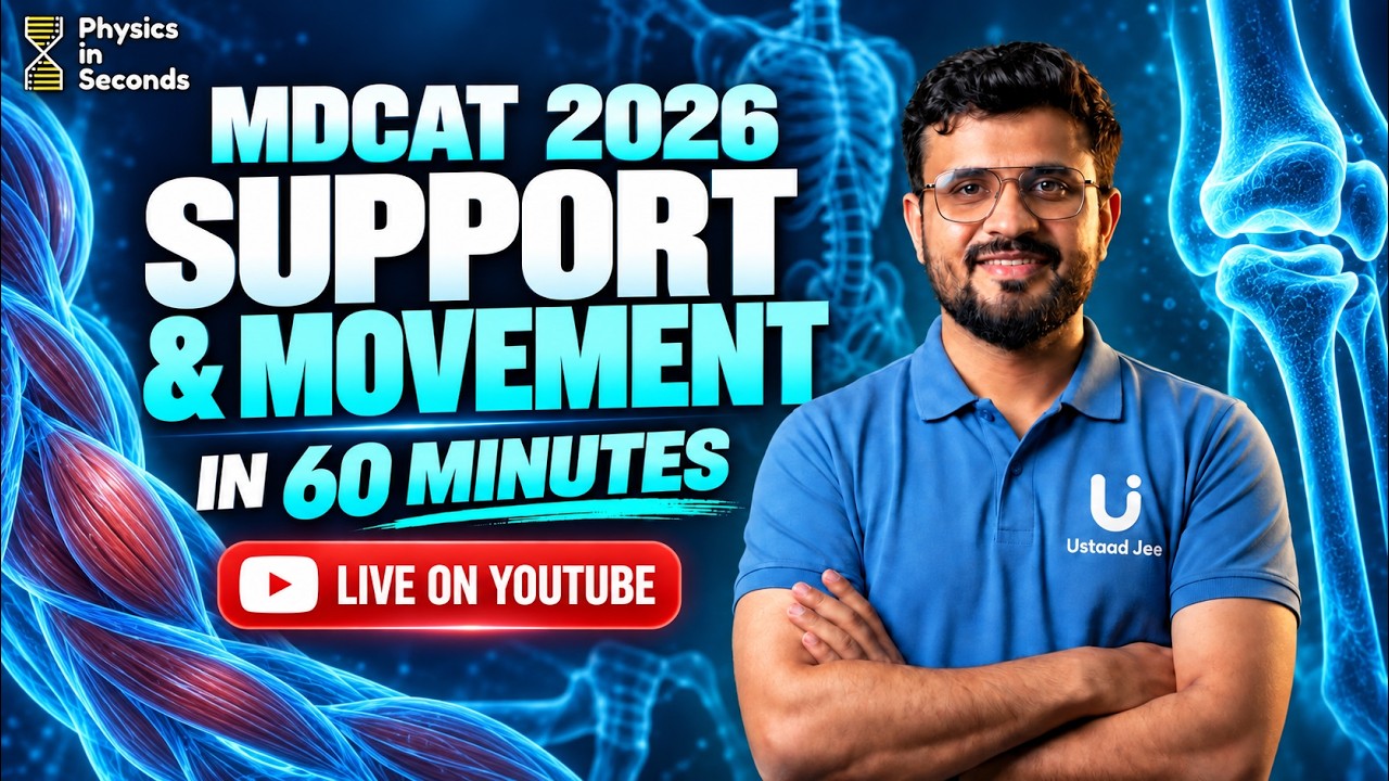 MDCAT 2026 | Biology | Support & Movement In 60 Minutes!