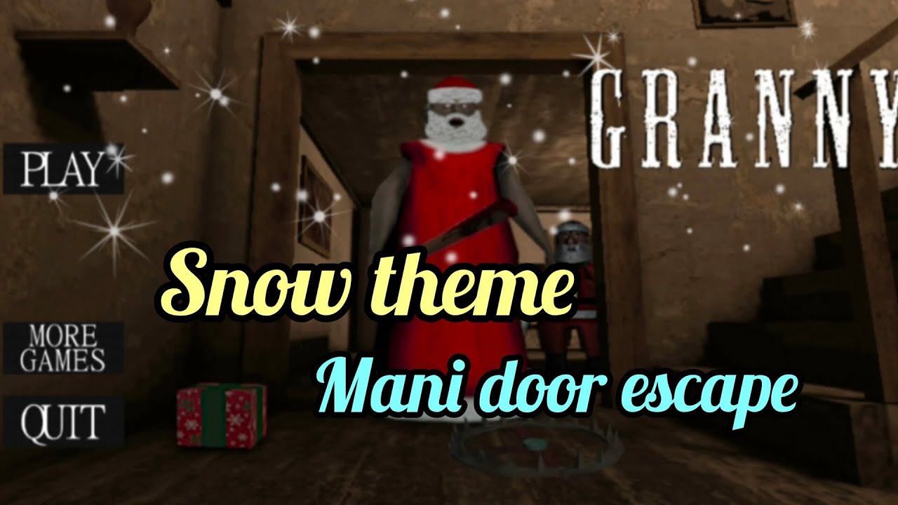 Granny 1  episode 4 snow theme main door escape / #granny #maindoorescape  #snowtheme