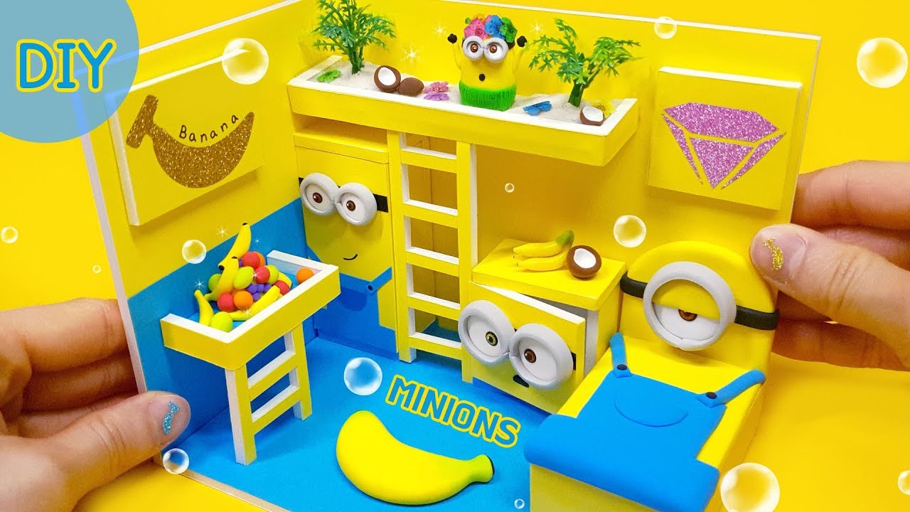 [DIY Miniatre MINIONS room - minion bed , mini minion~] 빠냐냐 한가득!! 미니어쳐 미니언즈 방 만들기!! 빠냐냐냐냐냐냐냐냐냐냐~