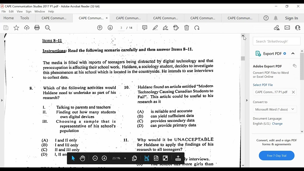 CAPE COMMUNICATION STUDIES REVISION PAPER 1