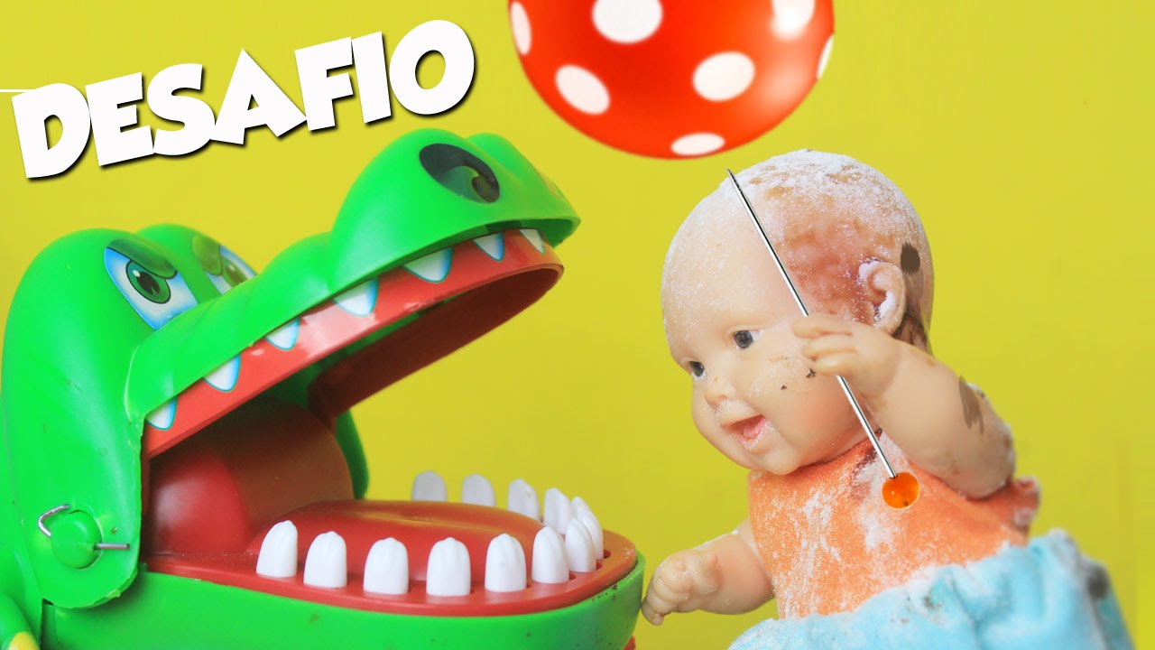 DESAFIO DO CROCODILO || Balão Surpresa - Mini Miudinhas