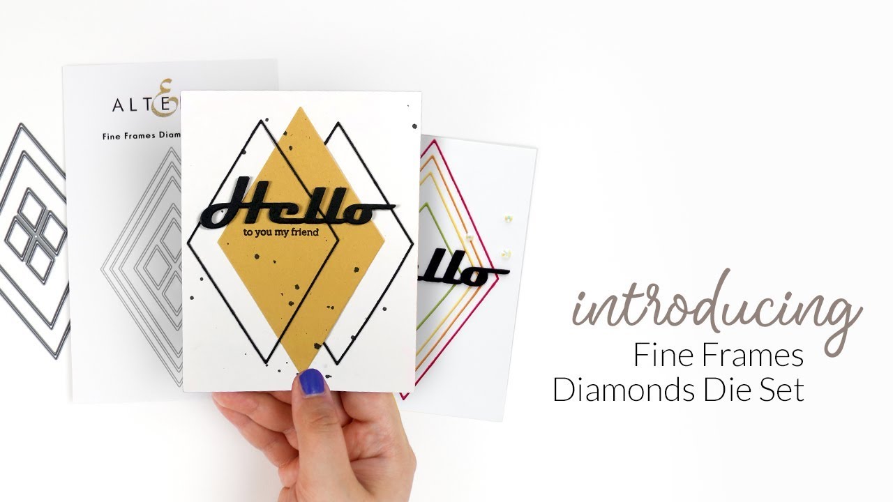 Dies for Cardmaking and Scrapbooking - Altenew Fine Frames Diamonds Die Set