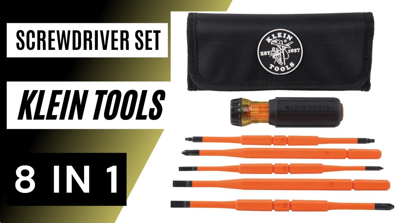 Klein Tools 8-in1 Insulated Interchangeable Screwdriver Set
