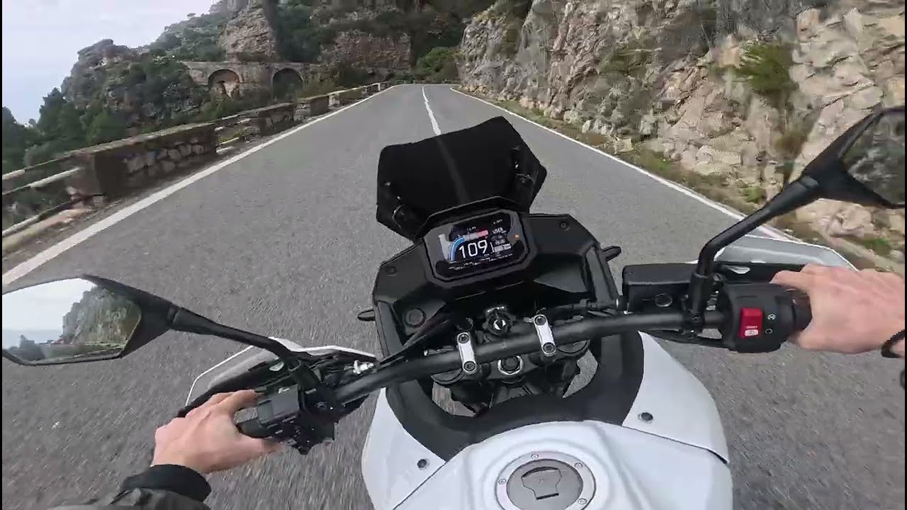 Honda XL 750 Transalp solo ride Positano | Stock exhaust sound 