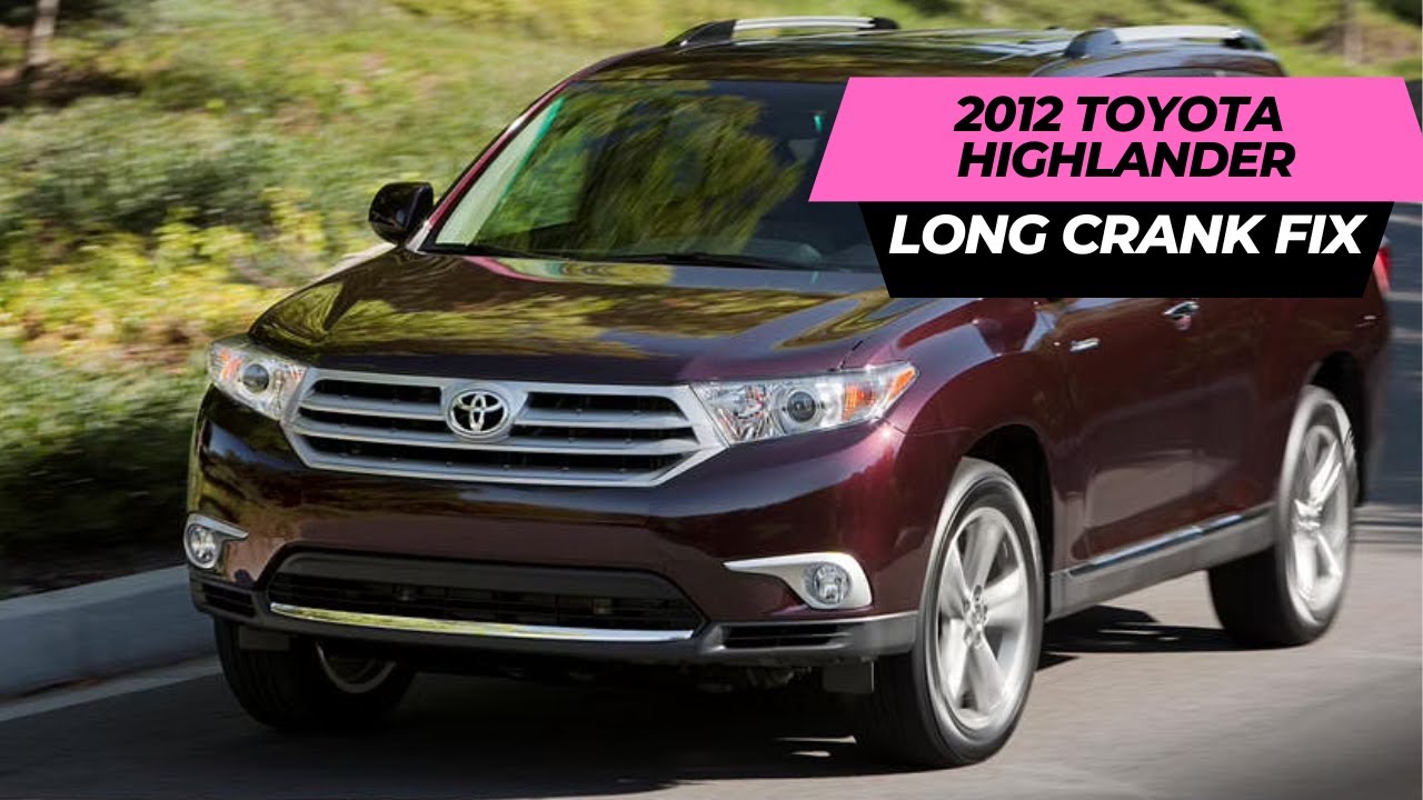 How to fix long crank on Toyota Highlander 2012.  Fuel Pump Replacement.