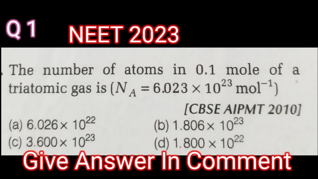 Some Basic Concepts of Chemistry Class 11 | NEET MCQ  #neet2023 #neetpyq #neetmcq   #neetmotivation