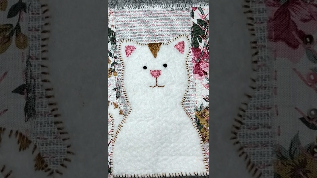 #slowstitching cat tutorial and Free templates  
