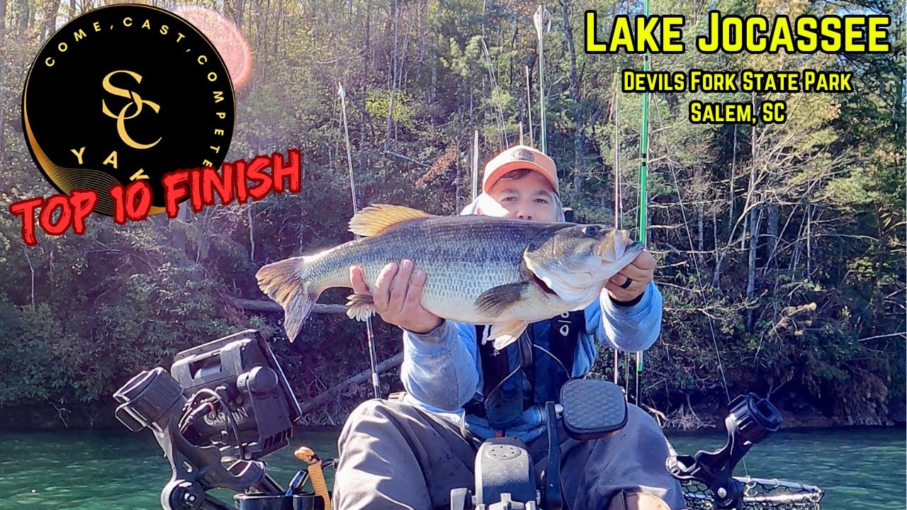 Kayak Bass Fishing Tournament with SCYak - Lake Jocassee - Devils Fork State Park - Top 10 Finish