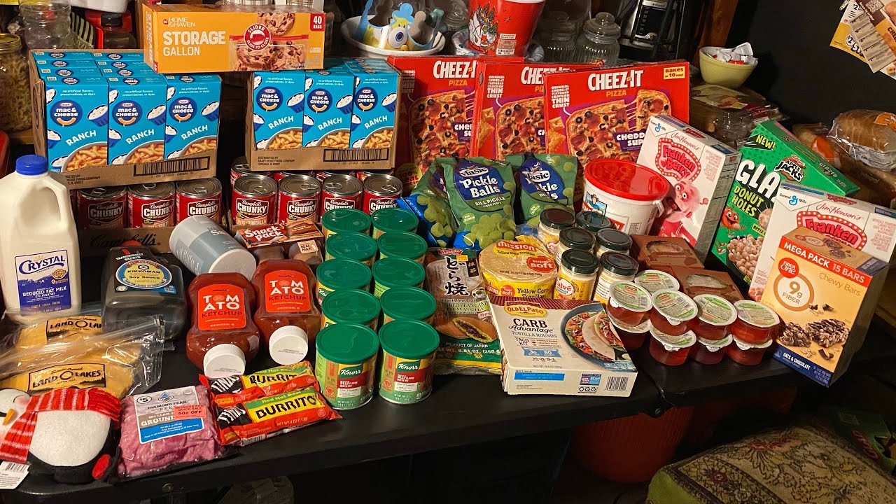 $90 Grocery Outlet Bargain Market weekly food haul for daily and long term storage pantry meals