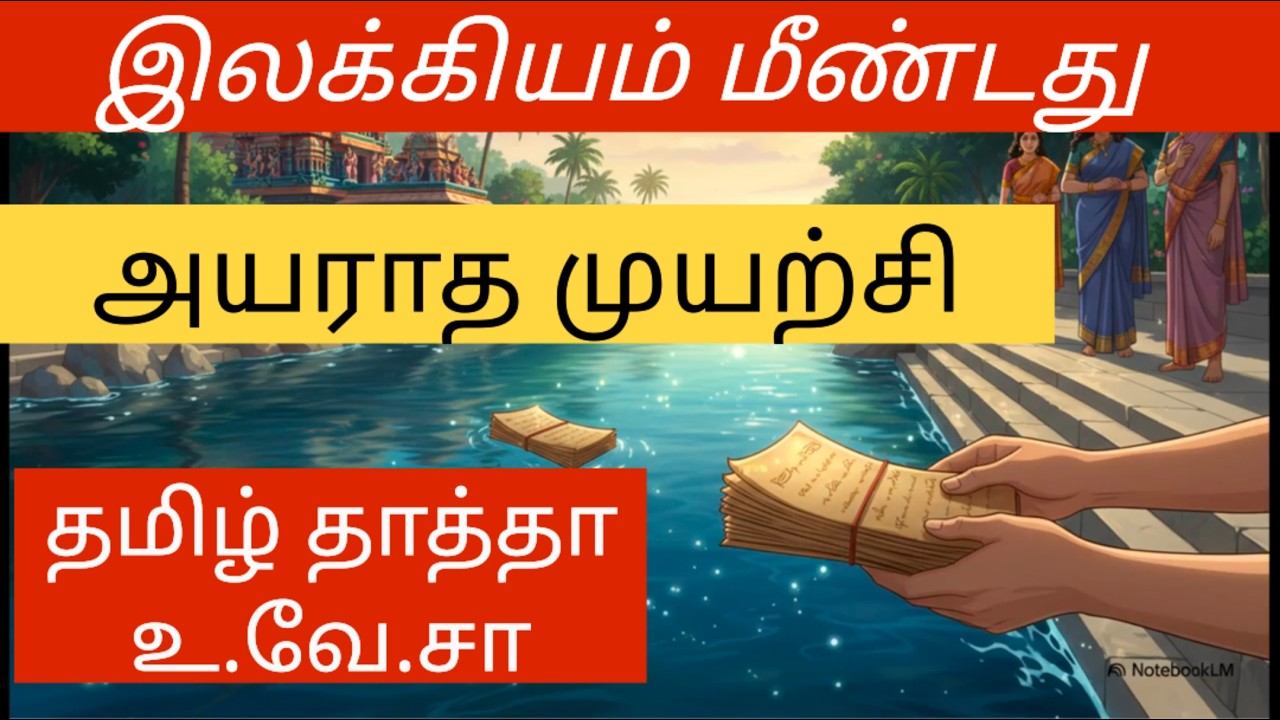 #tamilliterature / உ.வே.சா அயராத முயற்சி/#tamilsangamliterature #தமிழ் 