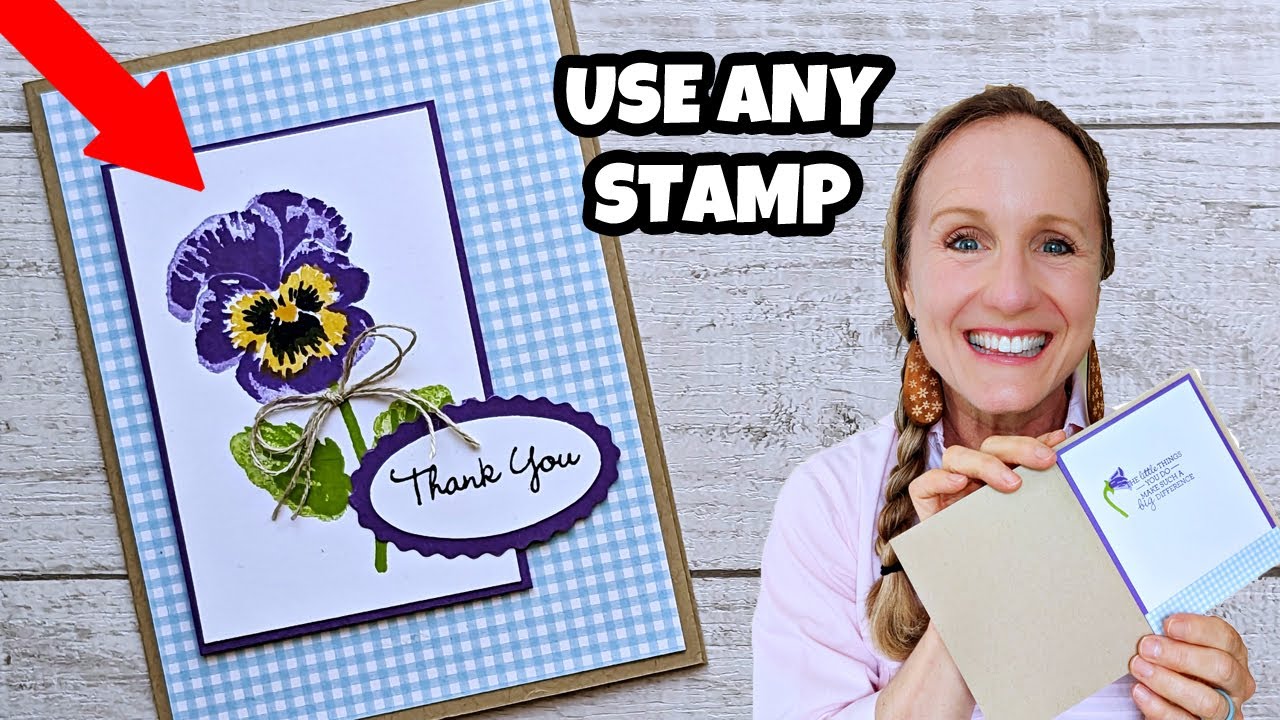 Card Making Tips for making a simple Pansy Patch card