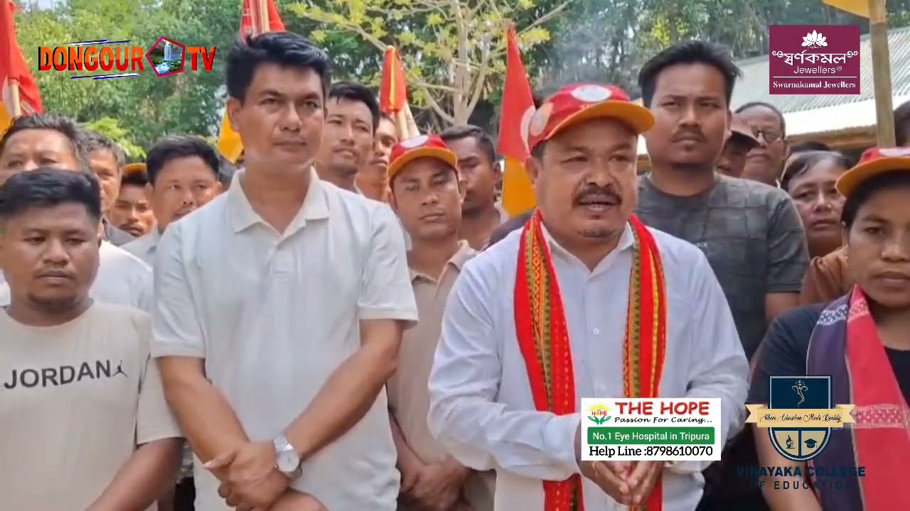 Door to door campaign MDC Umasankar Debbarma Sutamura VC 19 Amtali Golaghati Constituency