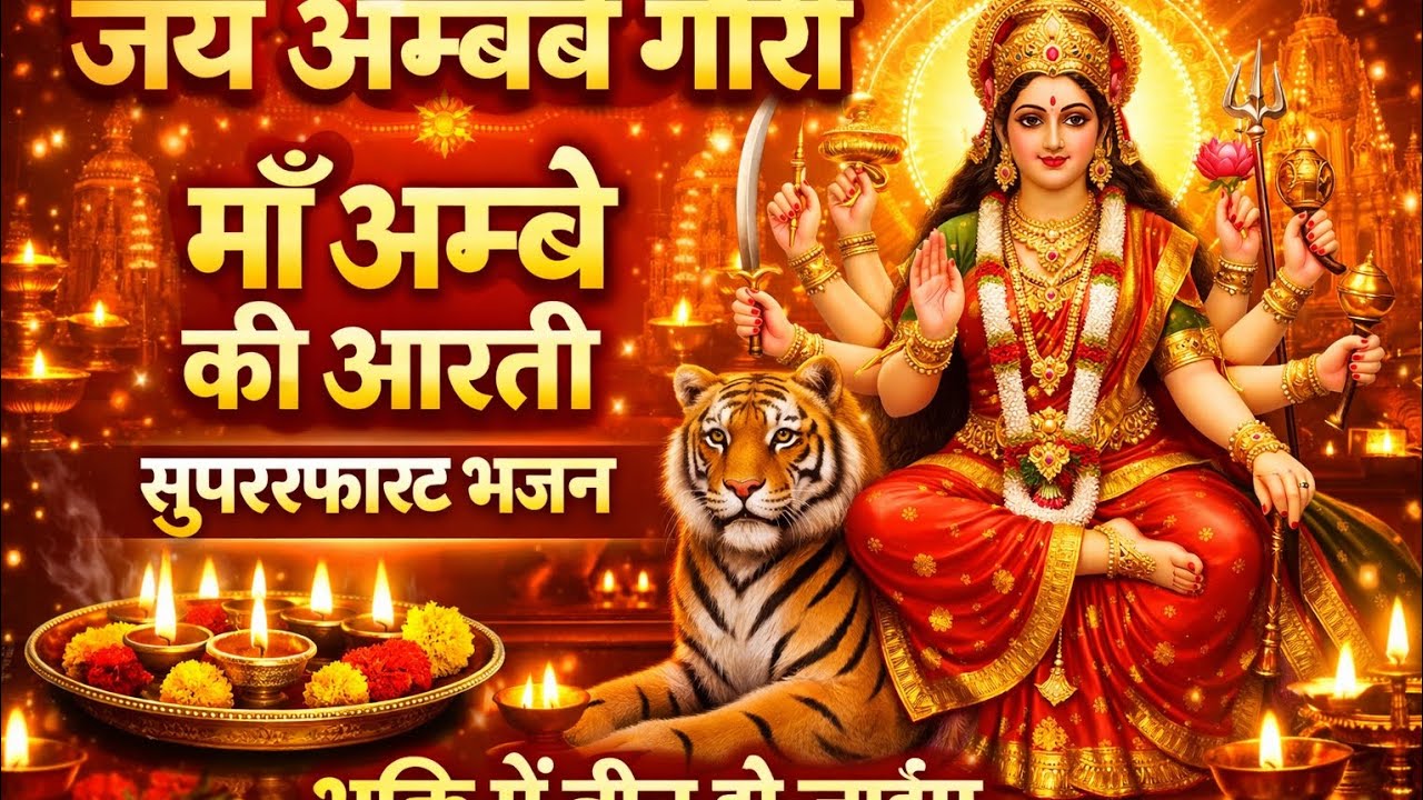 ☘️जय अम्बे गोरी आरती ☘️Jay Ambe Gauri☘️🙏 Anuradha Paudwal Jay Ambe Gauri Aarti