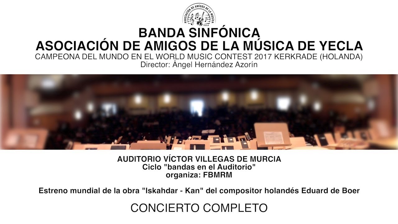 BANDA AAMY.  CONCIERTO COMPLETO EN EL AUDITORIO VICTOR VILLEGAS DE MURCIA. Domingo 8 Abril 2018