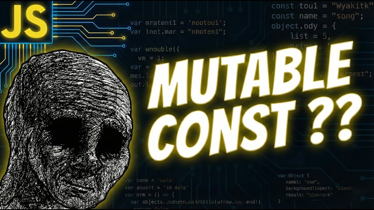 Const? Dosent seems like one. Know why javascript const are not const .