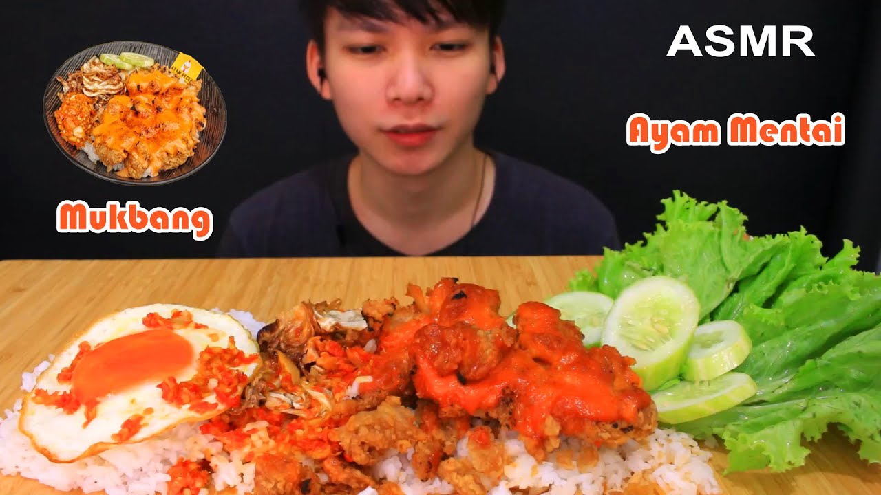 ASMR NASI 🍗 AYAM MENTAI DENGAN SAMBAL 🔥 MUKBANG  INDONESIA | Robius ASMR