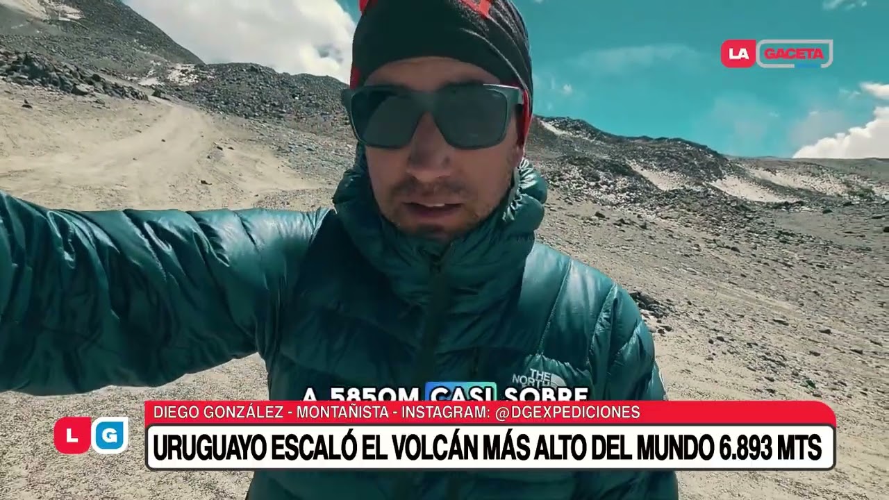 Atlantidense escaló el volcán más alto del mundo con 6 893 mts