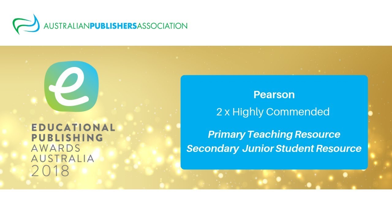 Highly Commended - Pearson Publishing at the EPAAs
