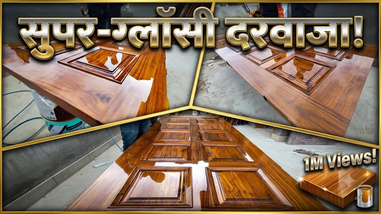 🎉Asian Pu Polish on Wood II लकड़ी पर पीयू पॉलिश कैसे करें? Emporio Glass Apply Pu Polish 2025