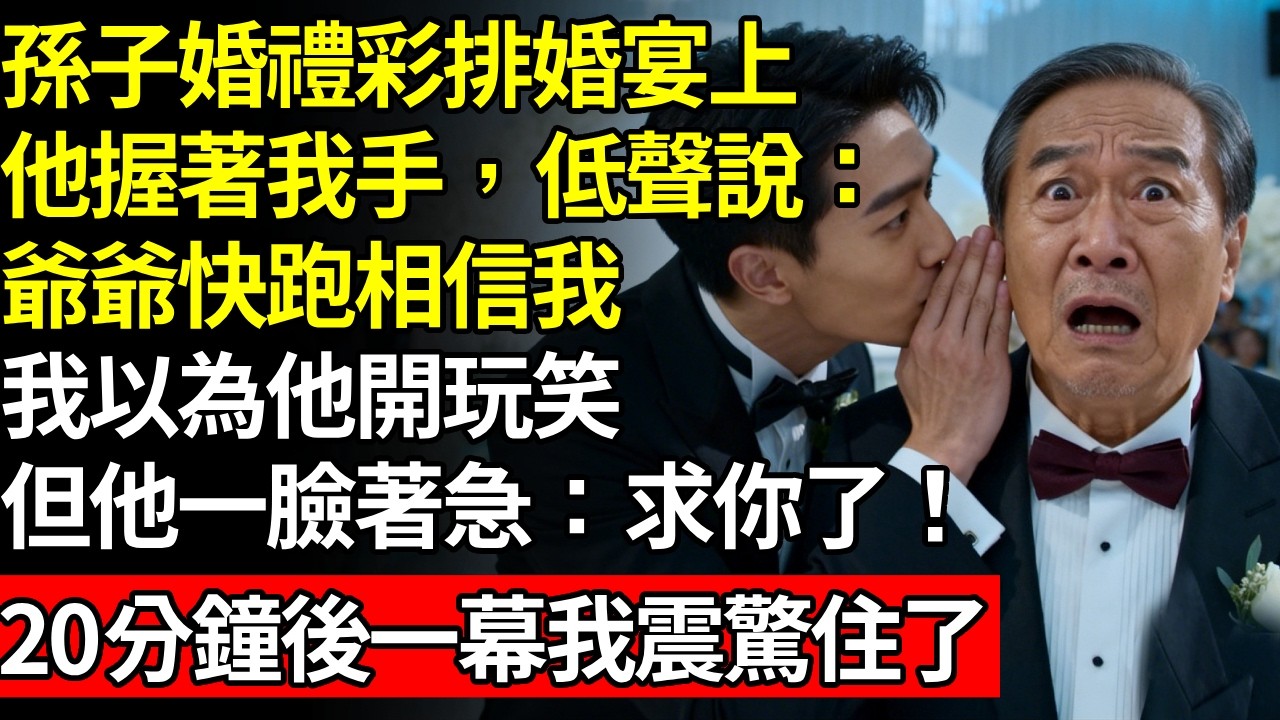 在孫子婚禮彩排婚宴上，他緊緊握著我的手，低聲說：爺爺快跑，相信我，我以為他開玩笑，但他說：求求你了！ 20分鐘後，眼前一幕我震驚住了# 養老 #人間家務# 晚年真相#不肖子孫