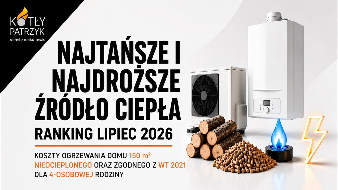 Najtańsze najdroższe źr&oacute;dło ciepła - lipiec 2026. Koszty ogrzewania domu 150m2 - sprawdź to ! 