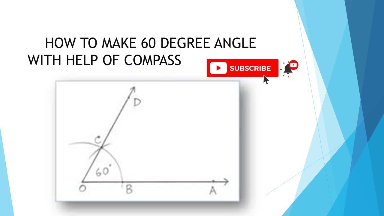 HOW TO DRAW 60 DEGREE ANGLE WITHOUT PROTRACTOR USING HELP OF COMPASS [CONSTRUCTIONS]