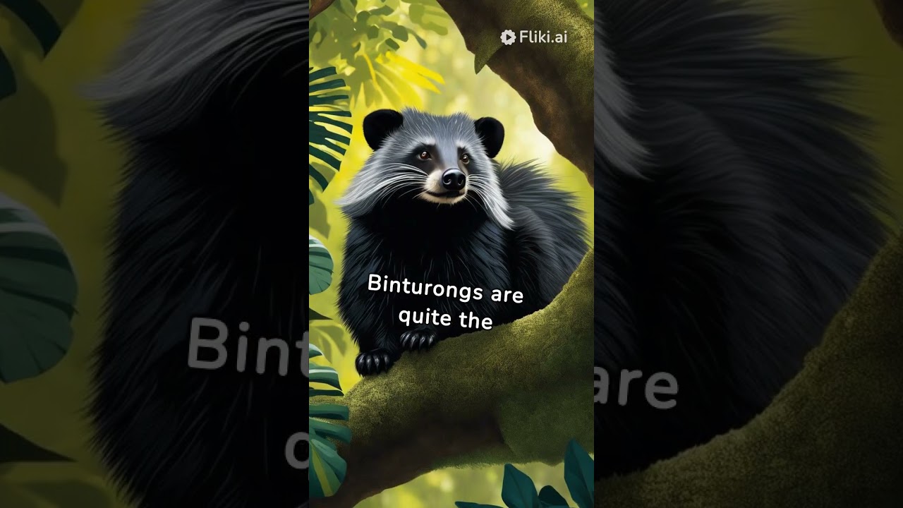 The animal that smells like popcorn !!!!!!!!!  the fascinating world of the binturong