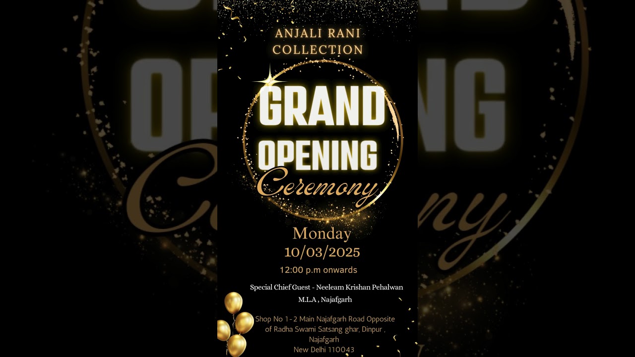 Grand Opening of Anjali Rani Collection | Chief Guest Neelam Krishan Pehalwan MLA Najafgarh