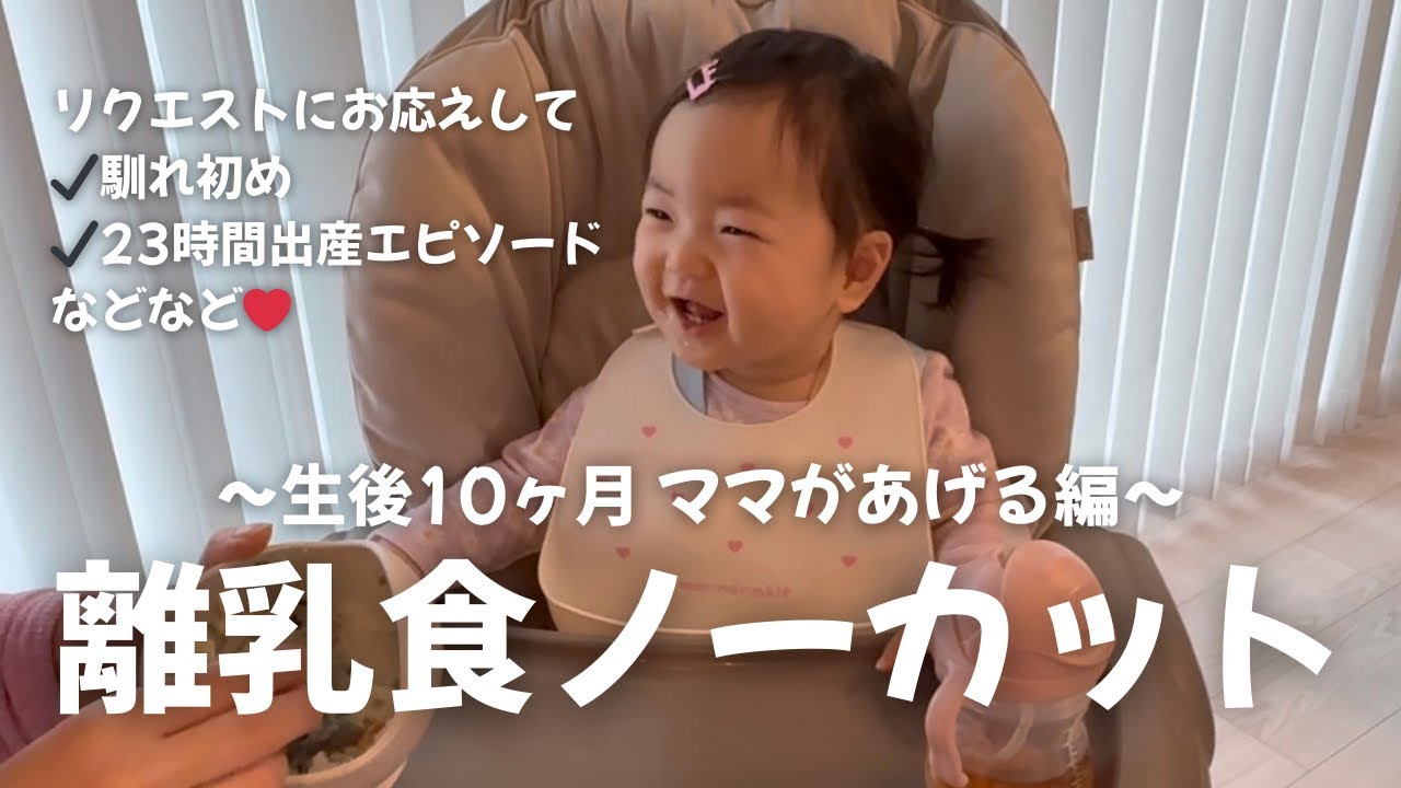 【生後10ヶ月】離乳食ノーカット🥣 / 改めて自己紹介・出産エピ・馴れ初めなど色々お話し / #赤ちゃんのいる生活 