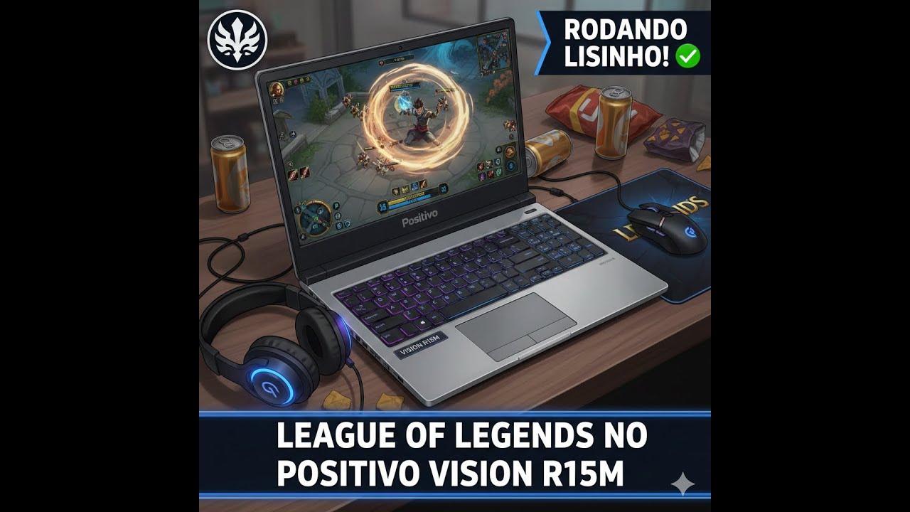 NOTEBOOK POSITIVO VISION R15M TESTE LEAGUE OF LEGENDS